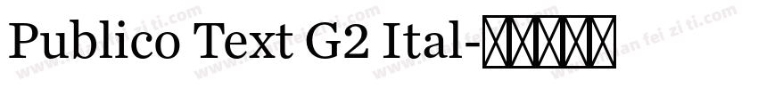 Publico Text G2 Ital字体转换
